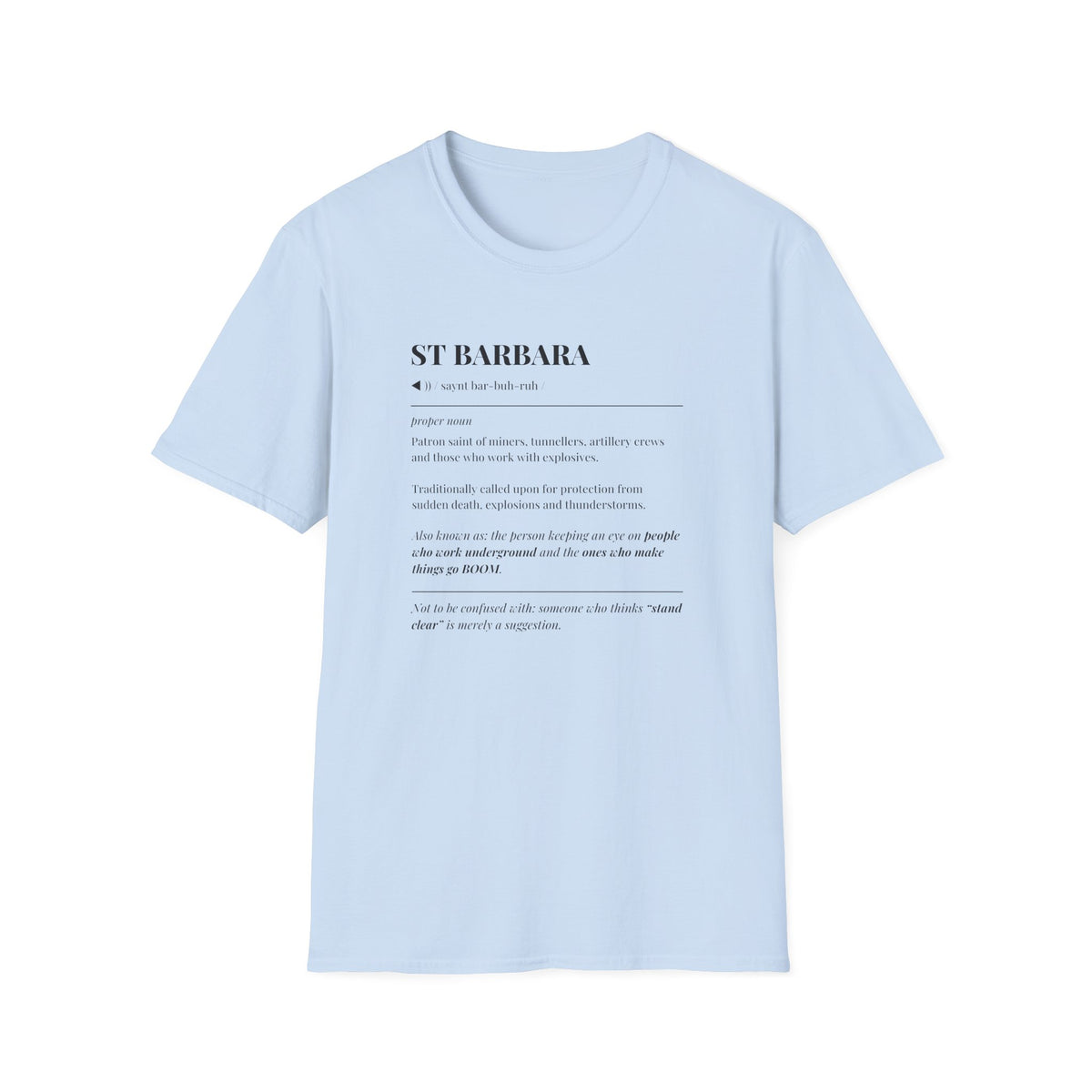 St Barbara Definition T-Shirt