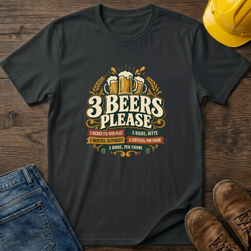 3 Beers Please T-Shirt