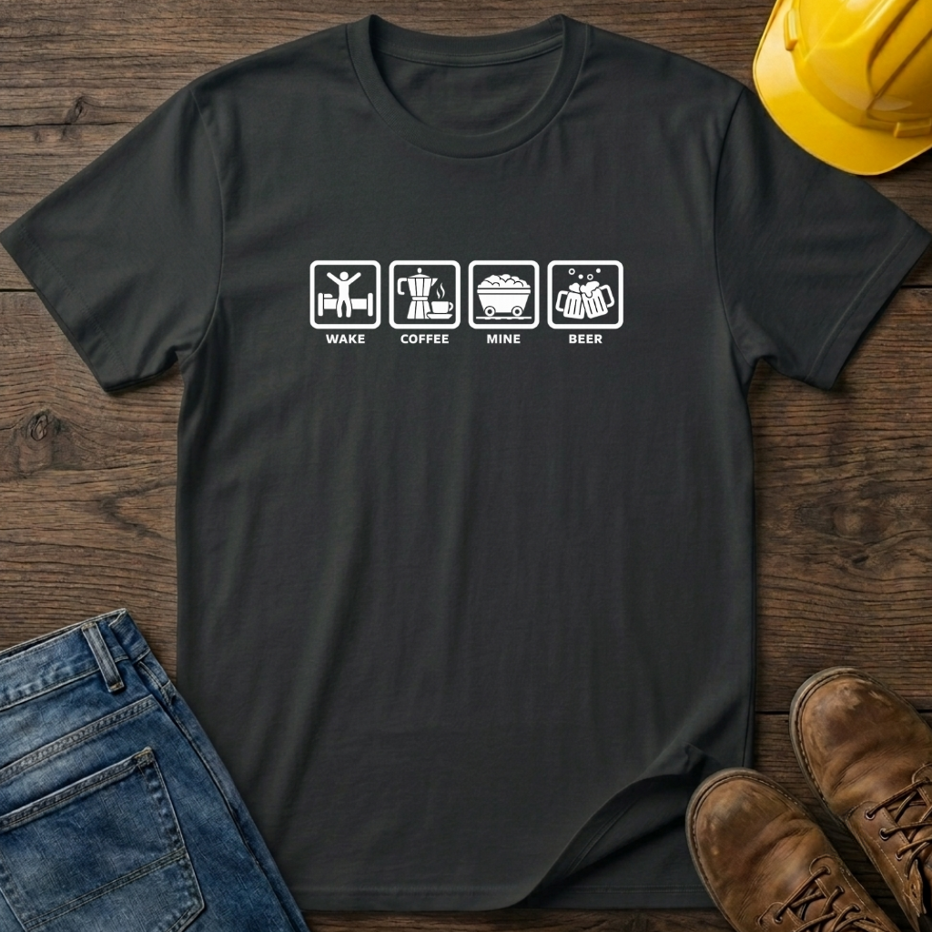 Wake Coffee Mine Beer T-Shirt