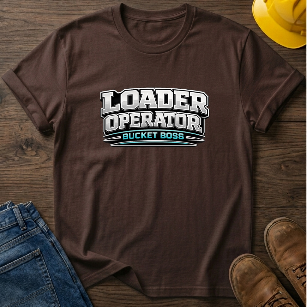 Loader Operator Bucket Boss T-Shirt