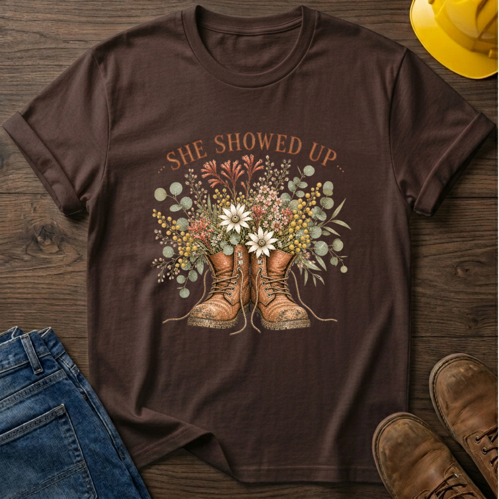 She Showed Up T-Shirt