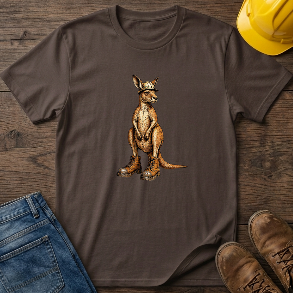 Kangaroo In Hard Hat and Boots T-Shirt