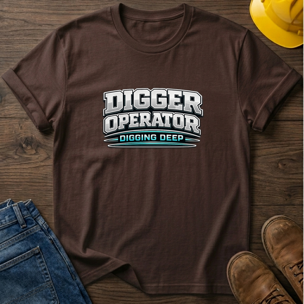 Digger Operator Digging Deep T-Shirt