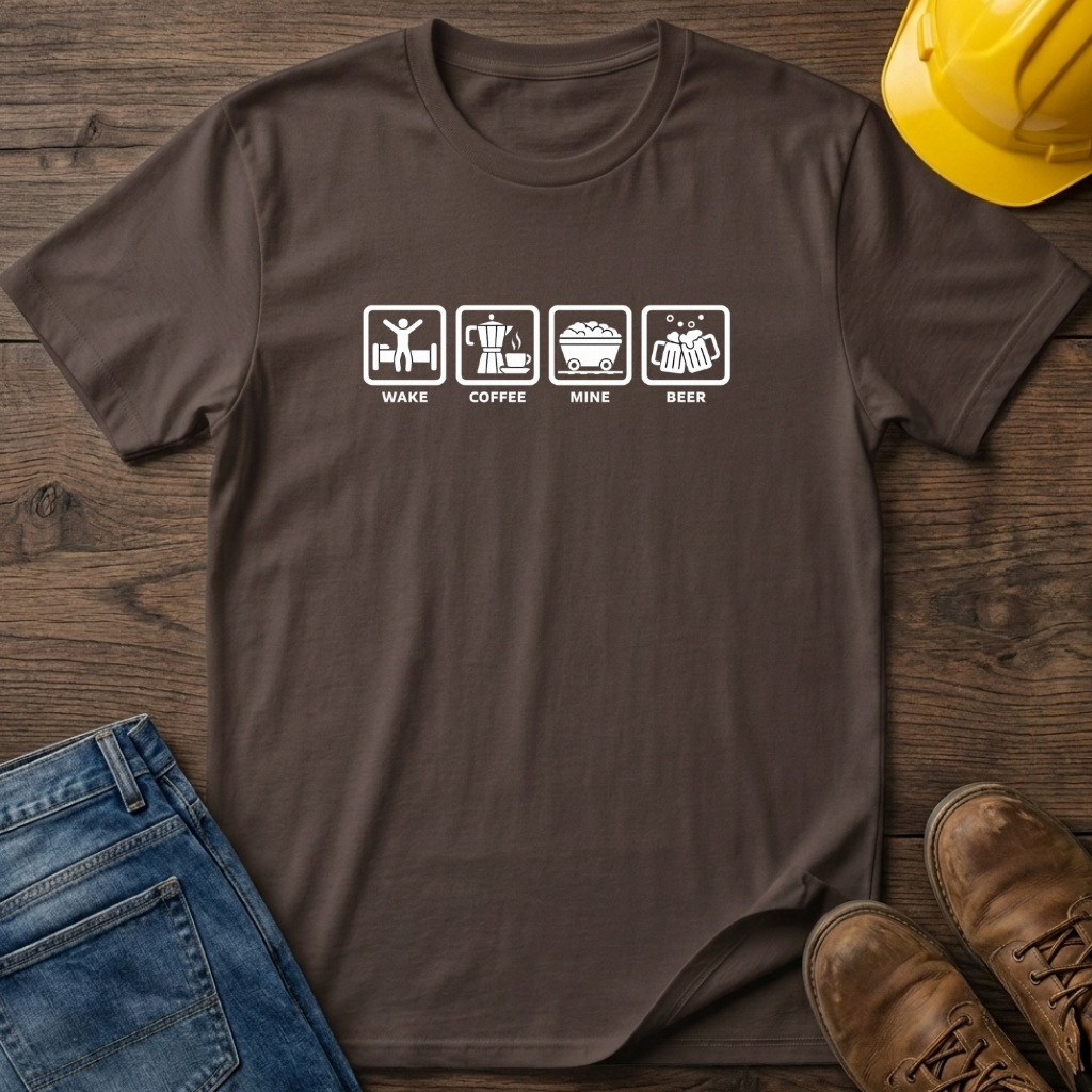 Wake Coffee Mine Beer T-Shirt