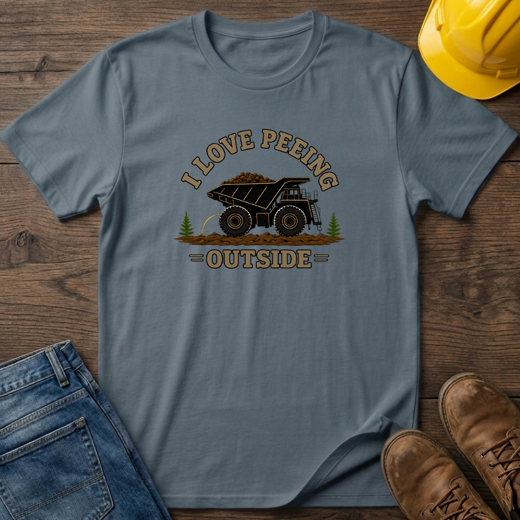 I Love Peeing Outside - Dump Truck T-Shirt