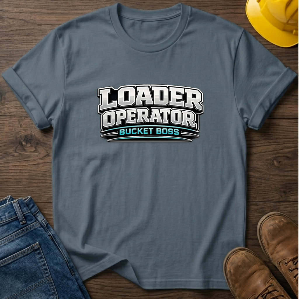 Loader Operator Bucket Boss T-Shirt