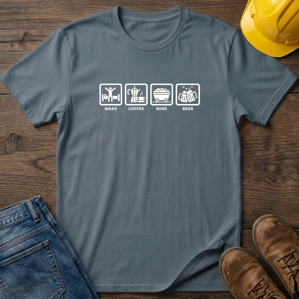 Wake Coffee Mine Beer T-Shirt