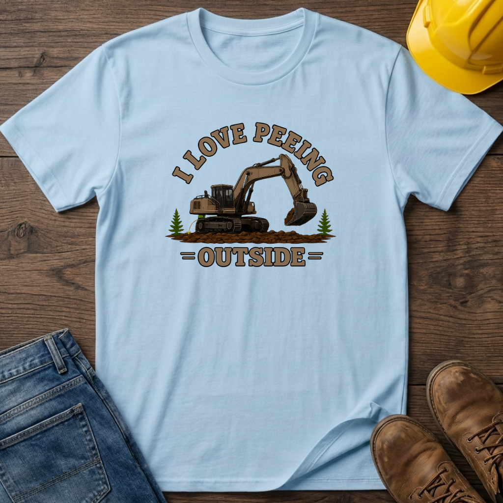 I Love Peeing Outside - Digger T-Shirt
