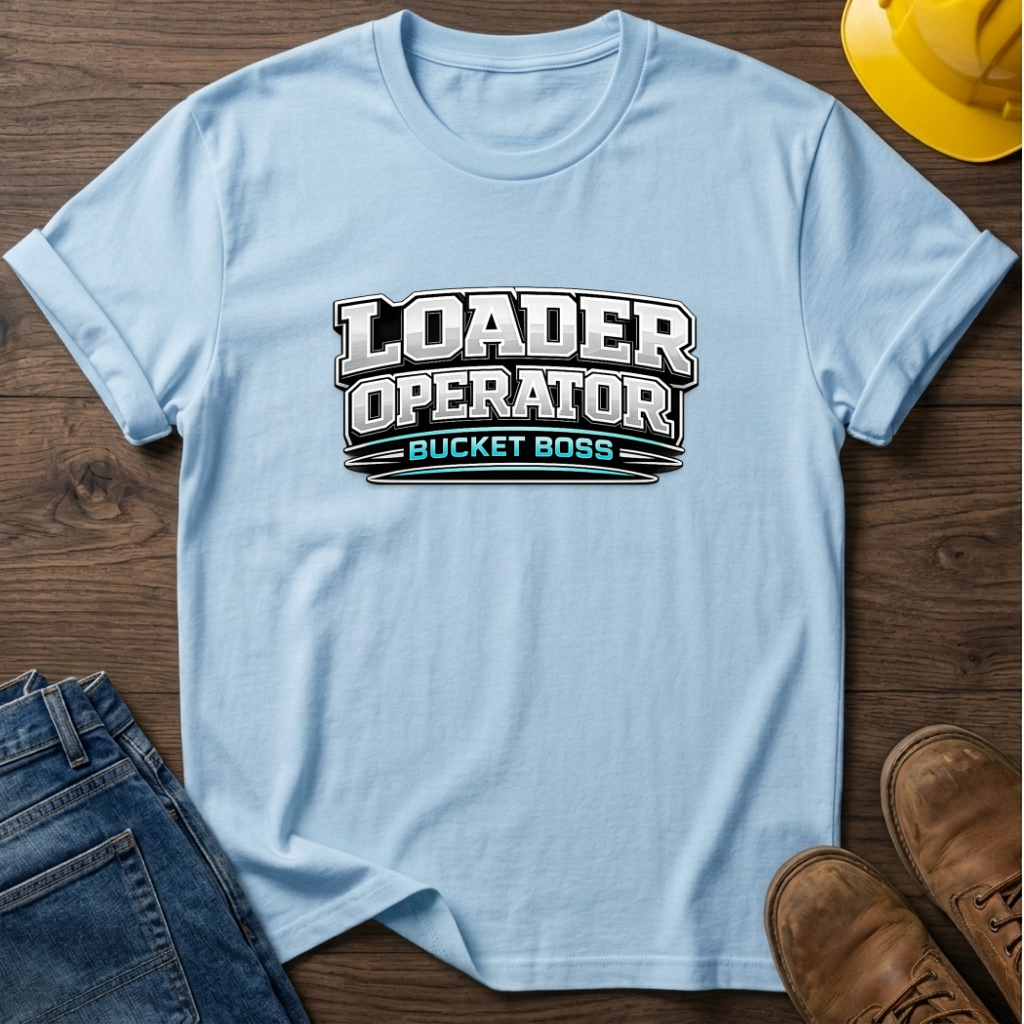 Loader Operator Bucket Boss T-Shirt