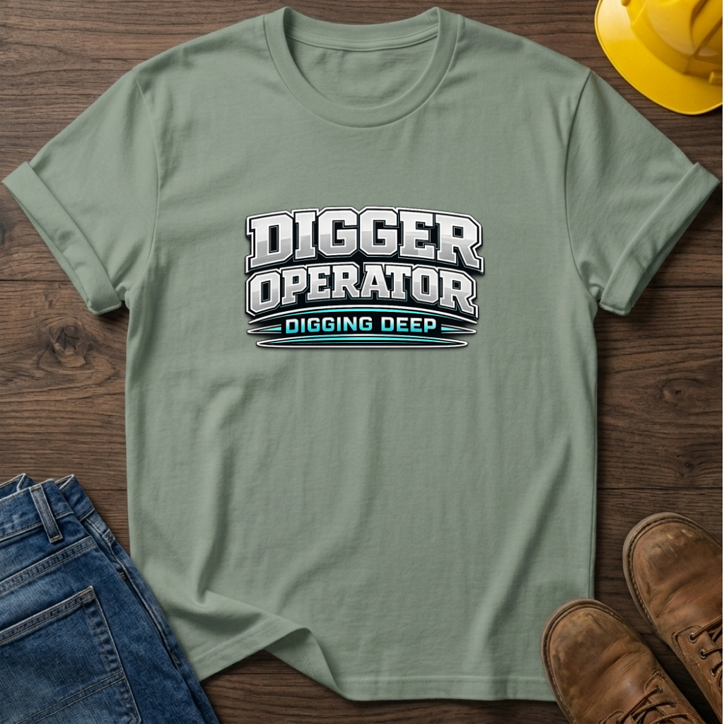 Digger Operator Digging Deep T-Shirt