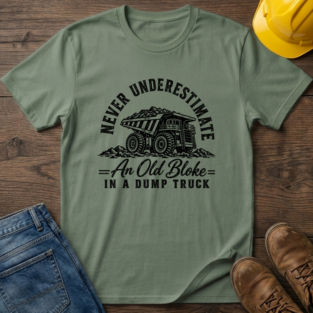 Old Bloke Dump Truck T-Shirt