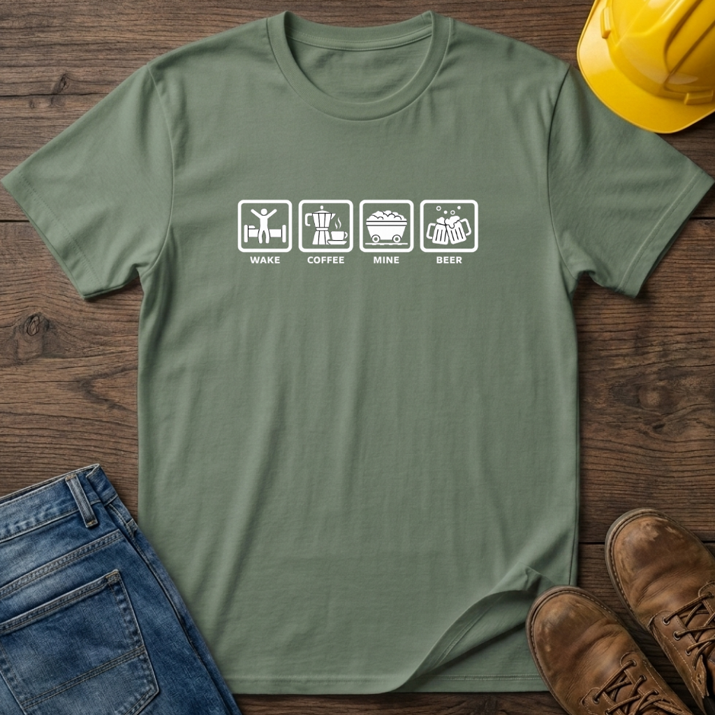 Wake Coffee Mine Beer T-Shirt