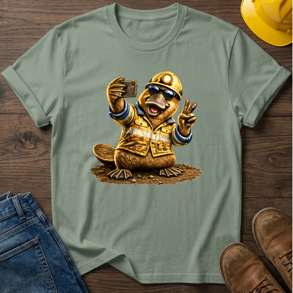 Platypus Miner Selfie T-Shirt