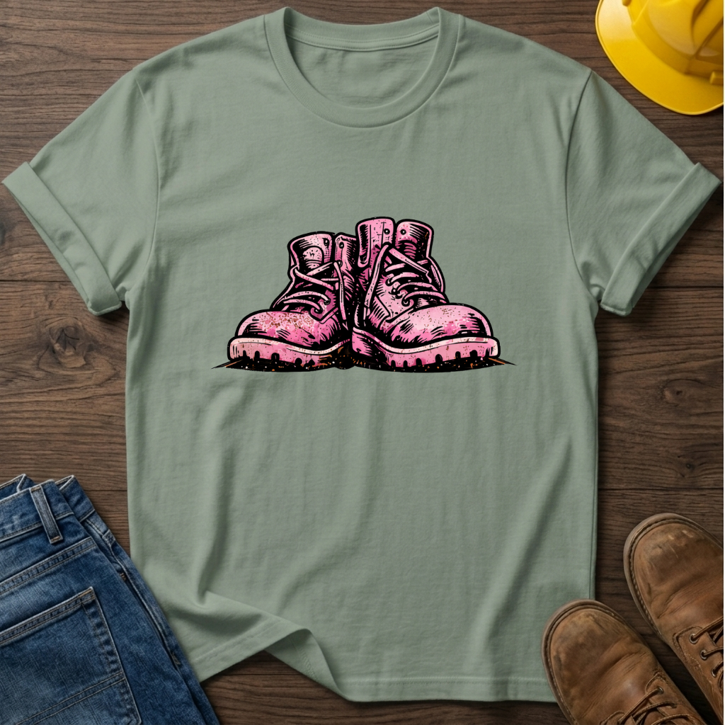 Pink Work Boots T-Shirt
