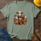 Cow in Boots and Hard Hat T-Shirt