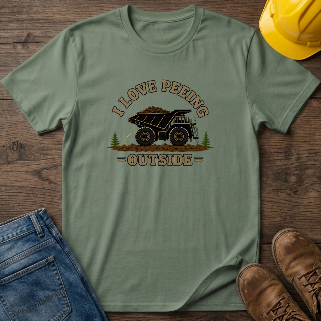 I Love Peeing Outside - Dump Truck T-Shirt