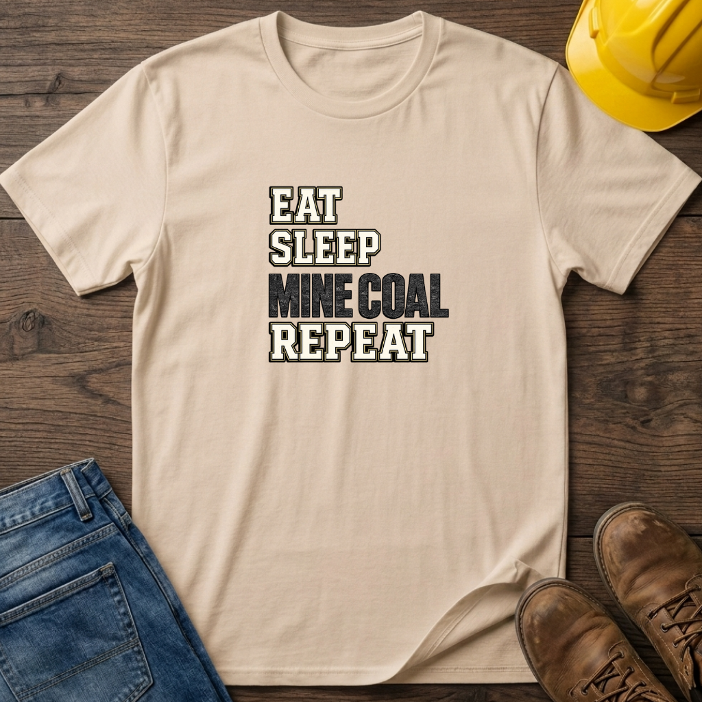 Eat Sleep Mine Coal Repeat T-Shirt
