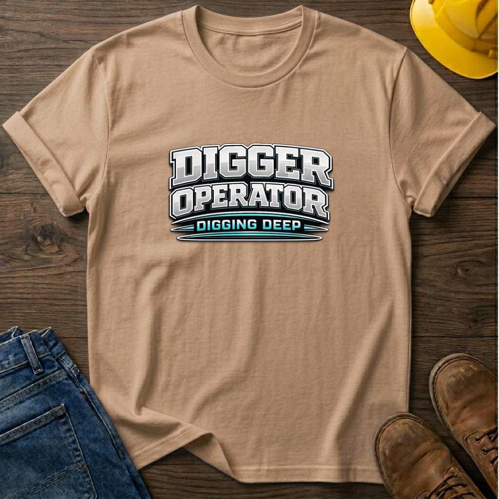 Digger Operator Digging Deep T-Shirt