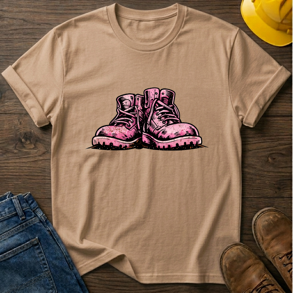 Pink Work Boots T-Shirt
