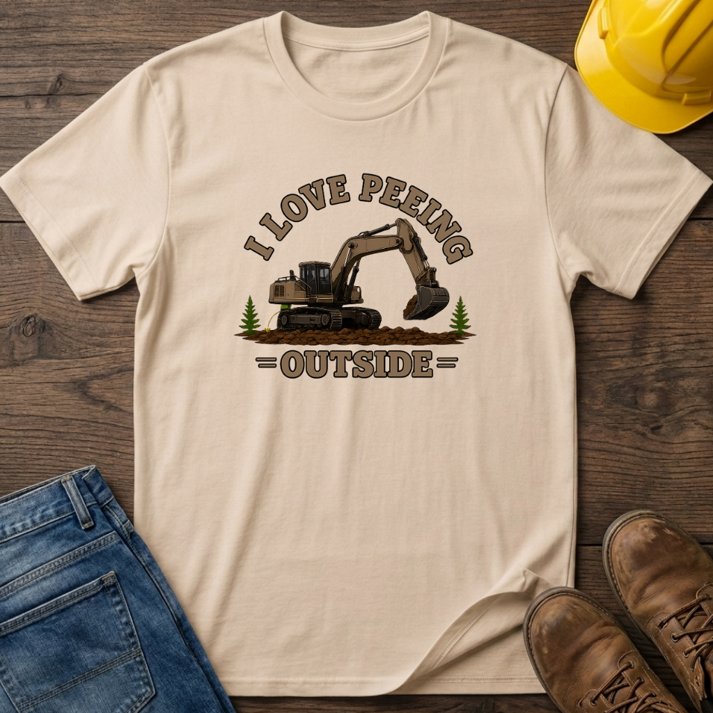 I Love Peeing Outside - Digger T-Shirt