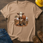Cow in Boots and Hard Hat T-Shirt