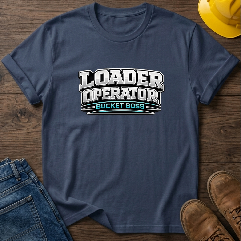 Loader Operator Bucket Boss T-Shirt