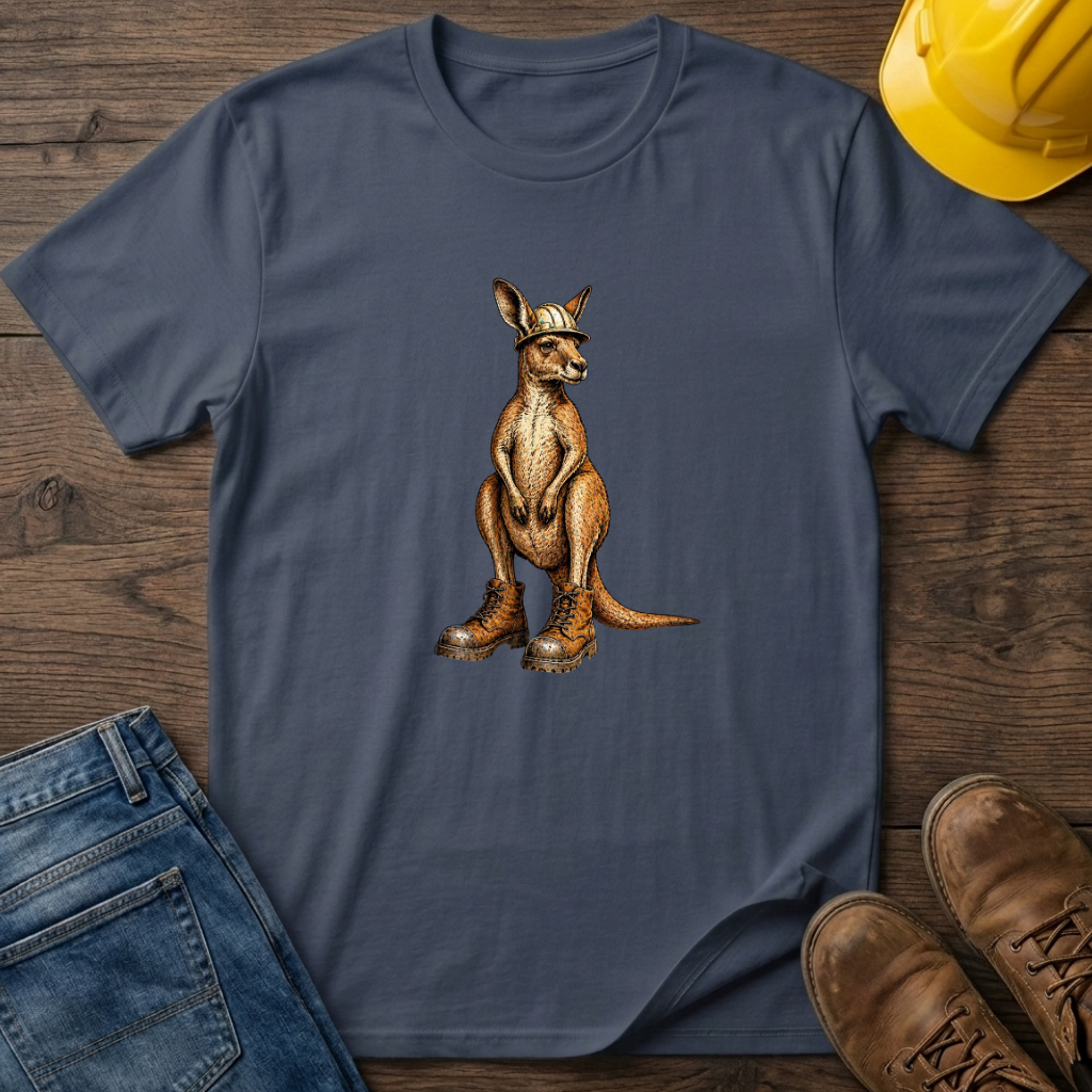 Kangaroo In Hard Hat and Boots T-Shirt