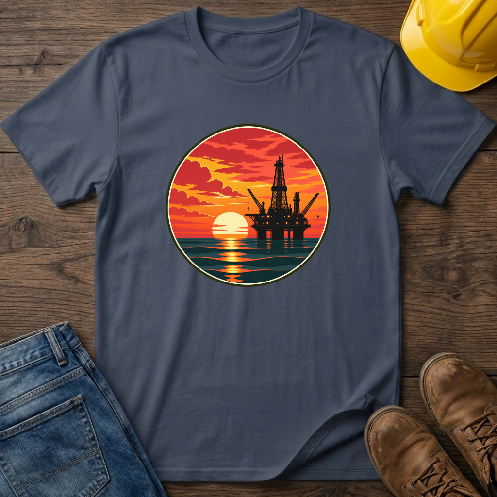Rig At Sunset T-Shirt