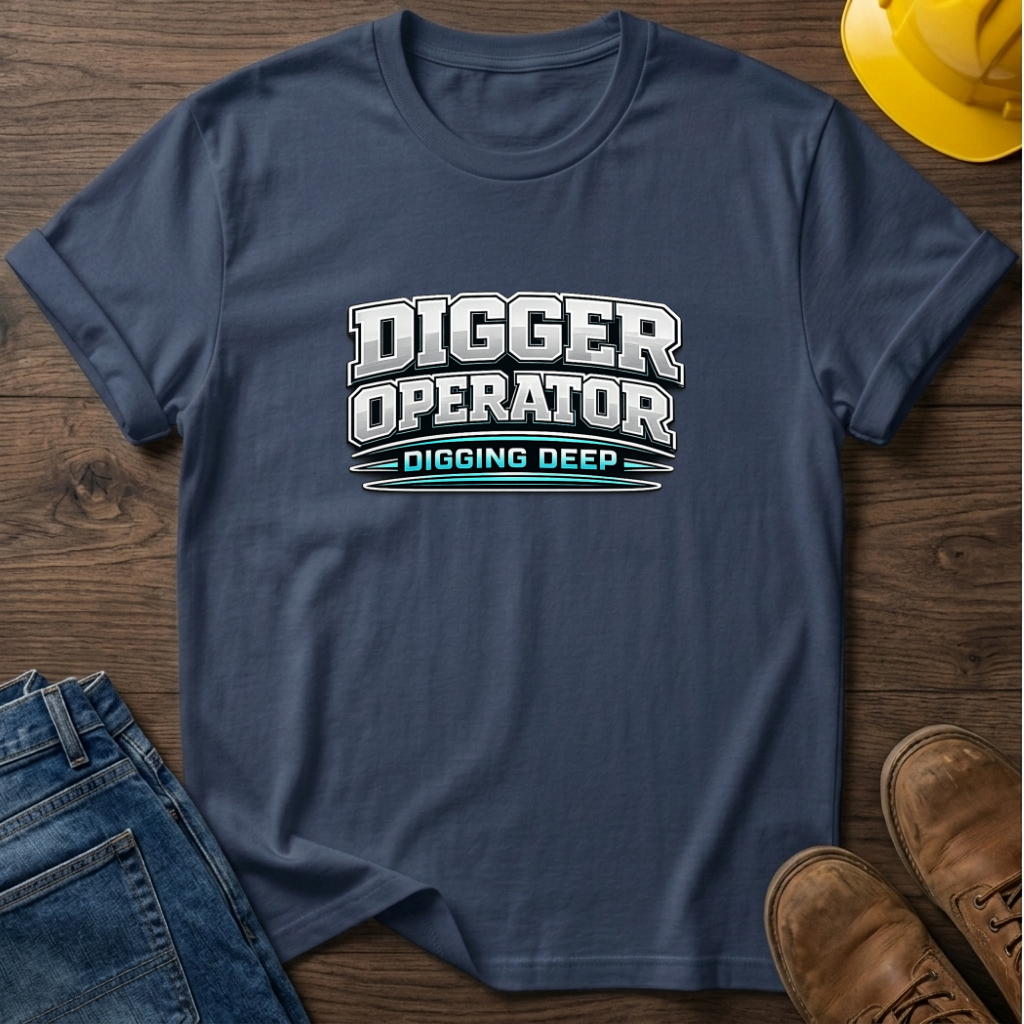 Digger Operator Digging Deep T-Shirt