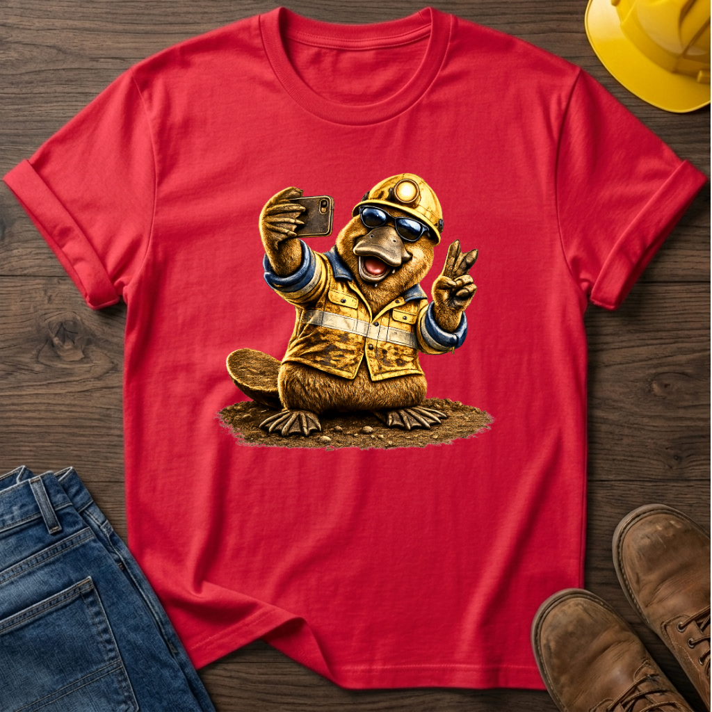 Platypus Miner Selfie T-Shirt