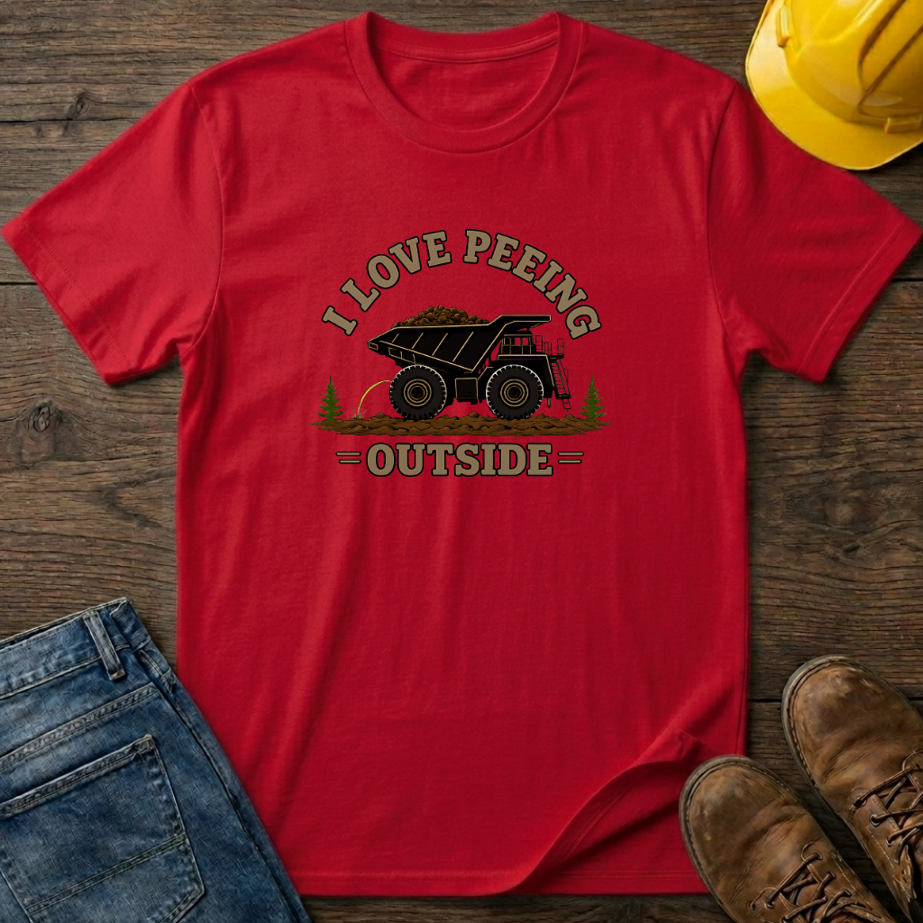I Love Peeing Outside - Dump Truck T-Shirt