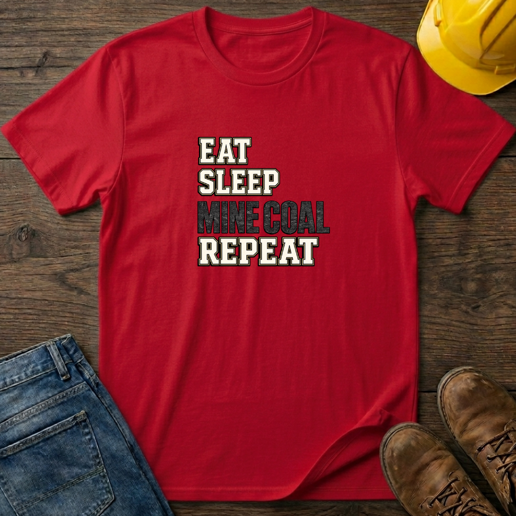 Eat Sleep Mine Coal Repeat T-Shirt