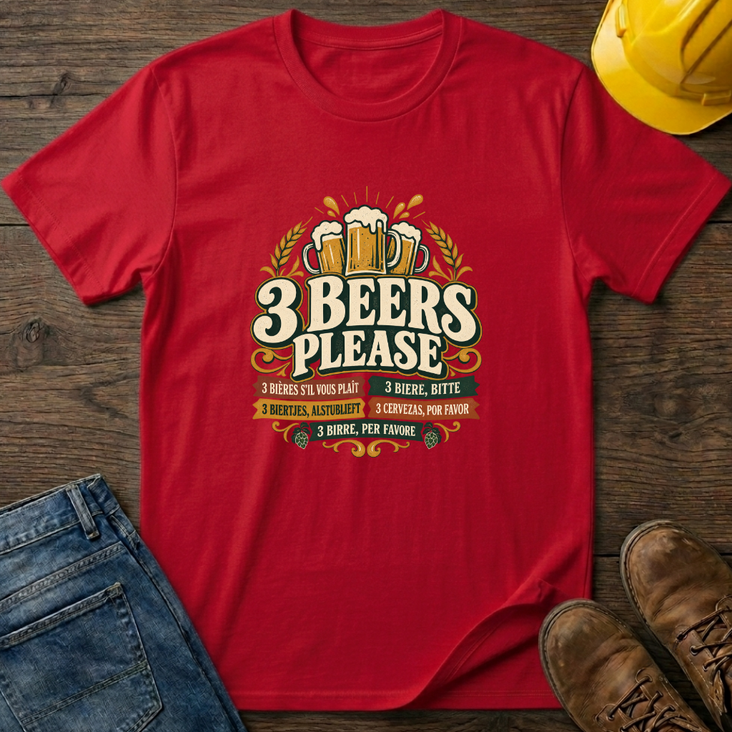3 Beers Please T-Shirt