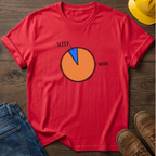 Sleep vs Work Pie Chart T-Shirt