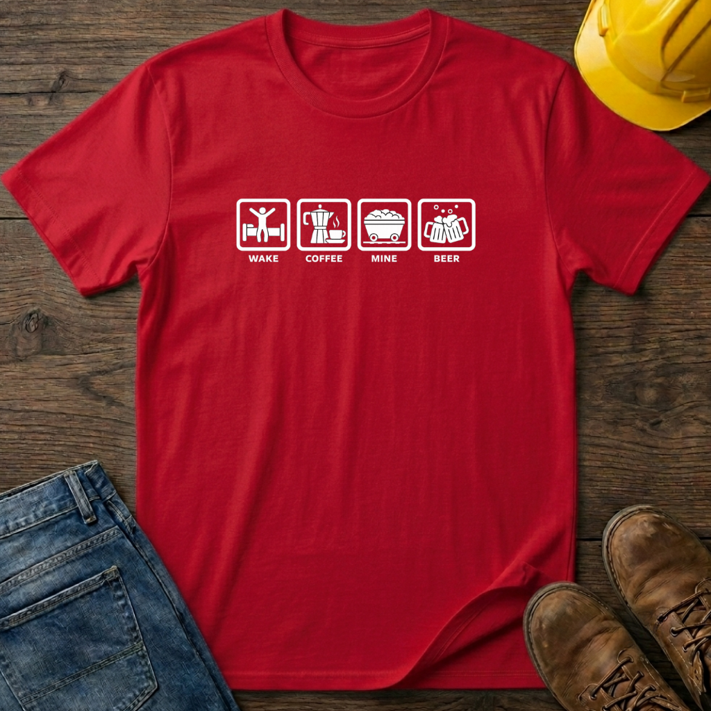 Wake Coffee Mine Beer T-Shirt