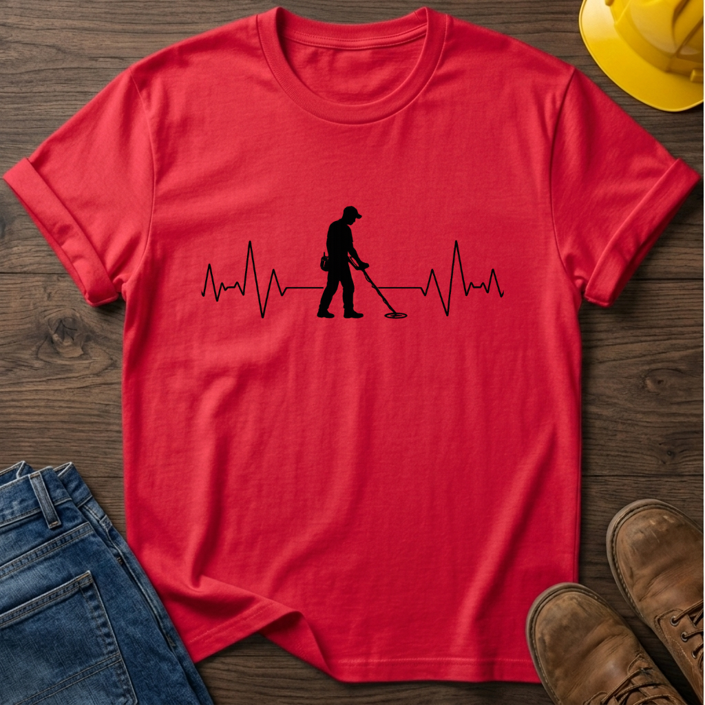 Detectorist Heartbeat T-Shirt