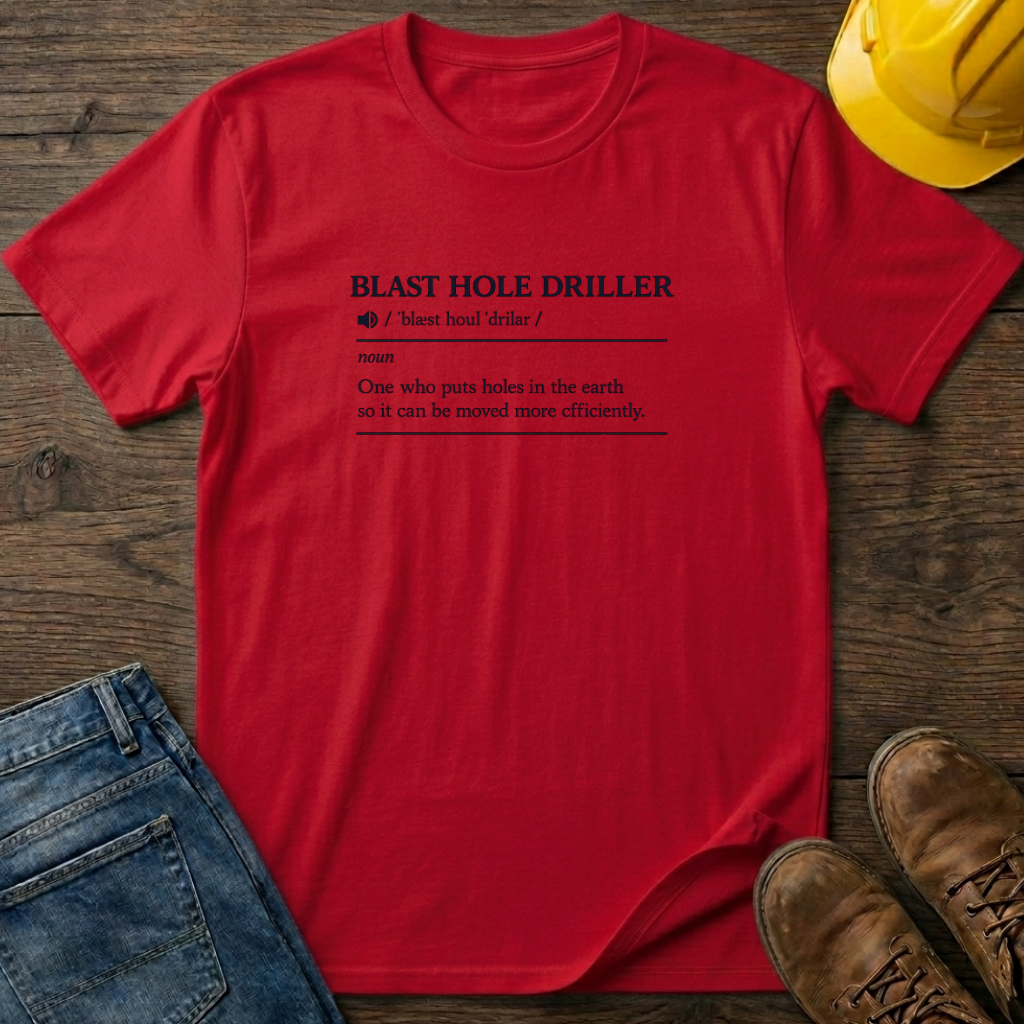 Blast Hole Driller Definition T-Shirt