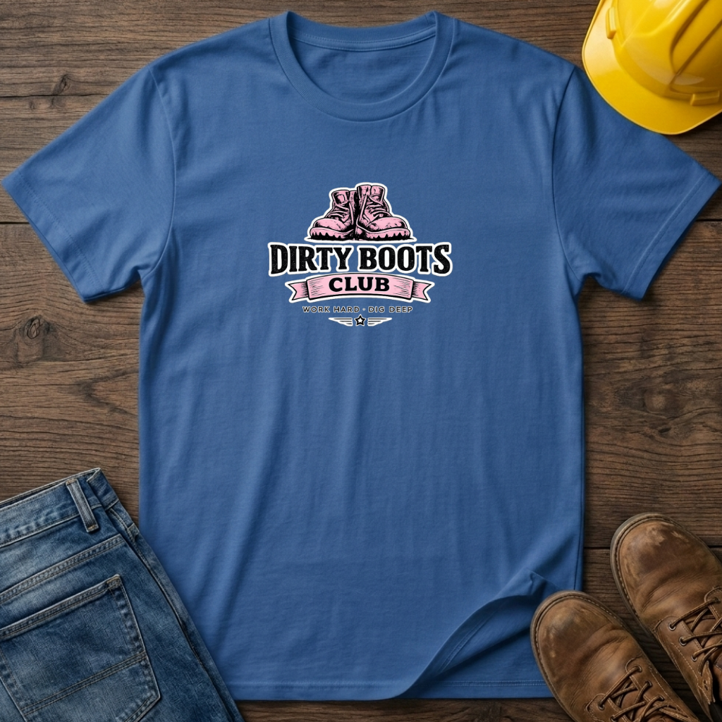 Dirty Boots Club Logo Pink T-Shirt