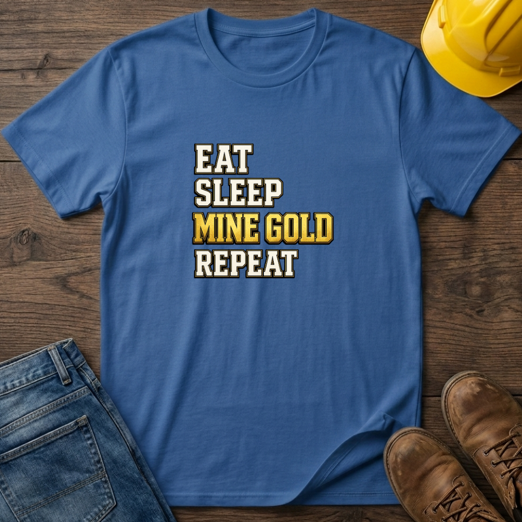 Eat Sleep Mine Gold Repeat T-Shirt