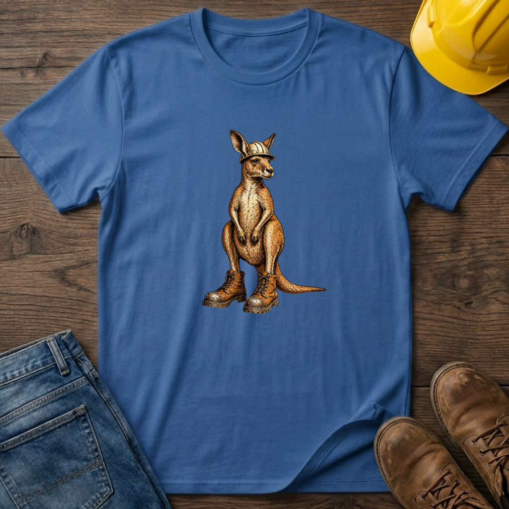 Kangaroo In Hard Hat and Boots T-Shirt