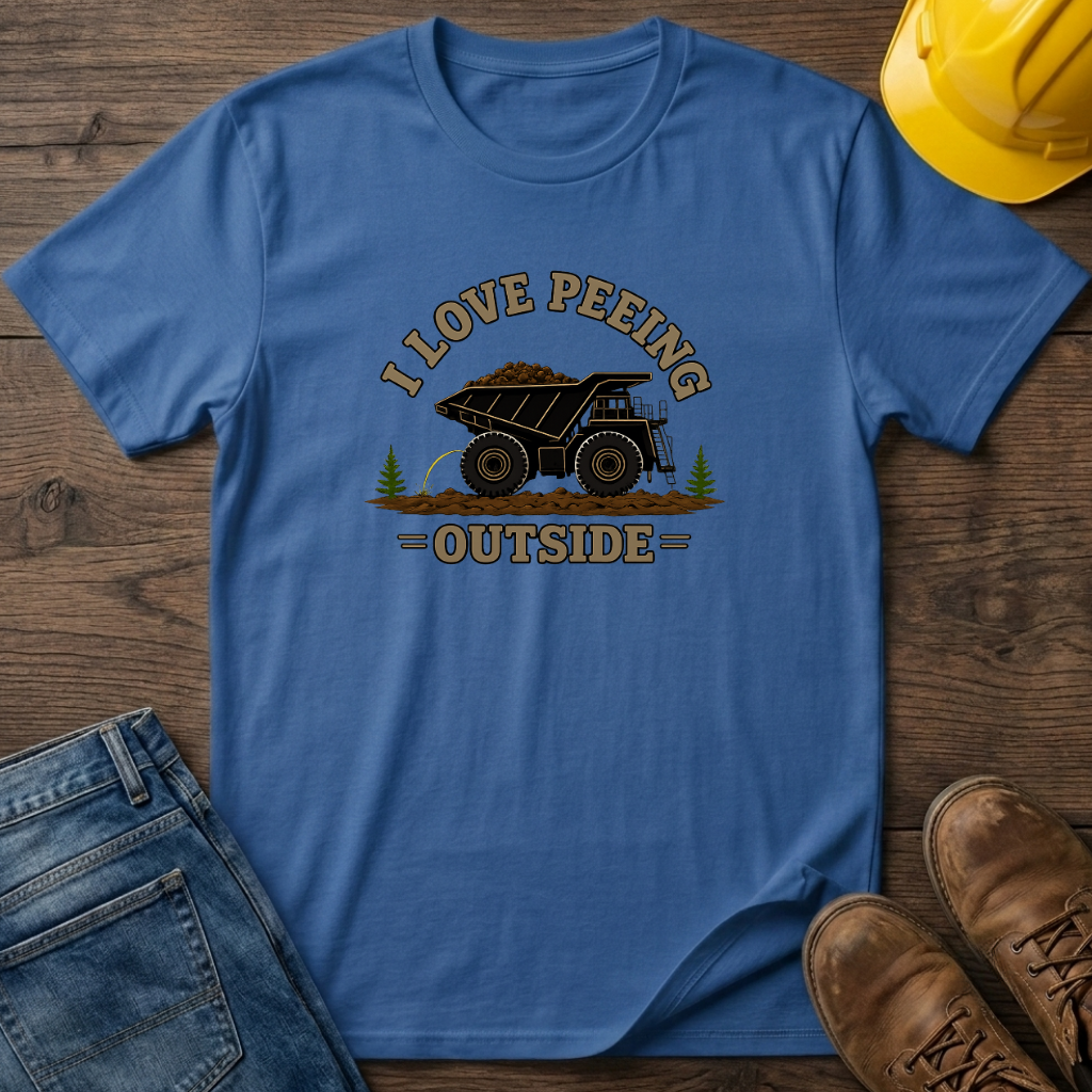 I Love Peeing Outside - Dump Truck T-Shirt