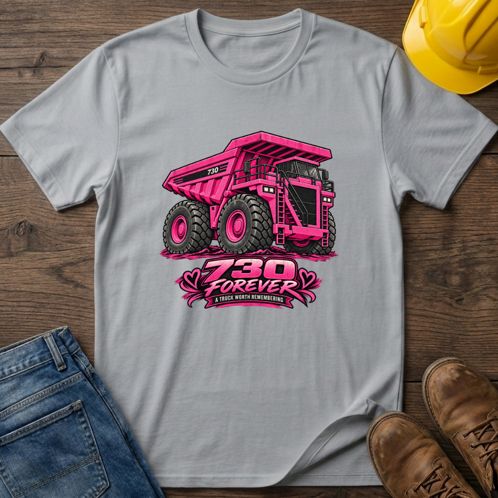 Pink Dump Truck 730 T-Shirt