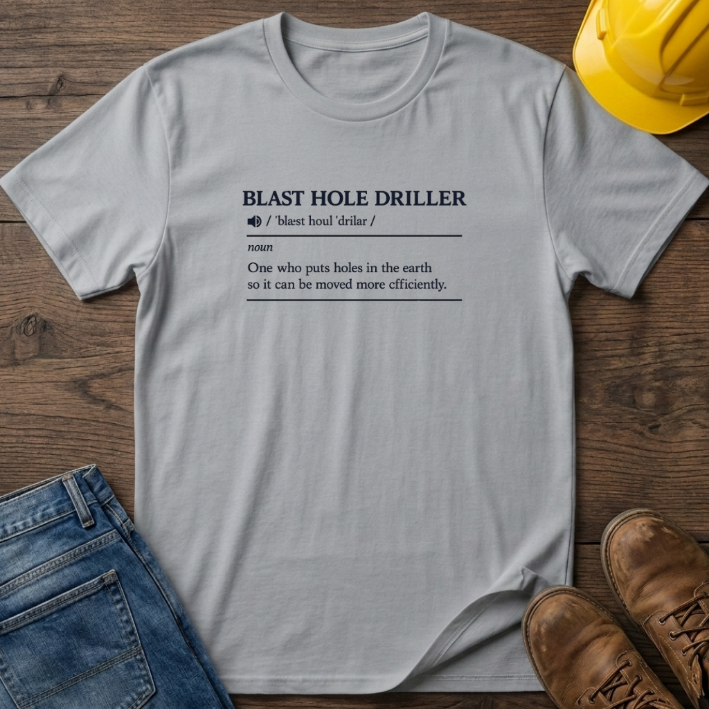 Blast Hole Driller Definition T-Shirt