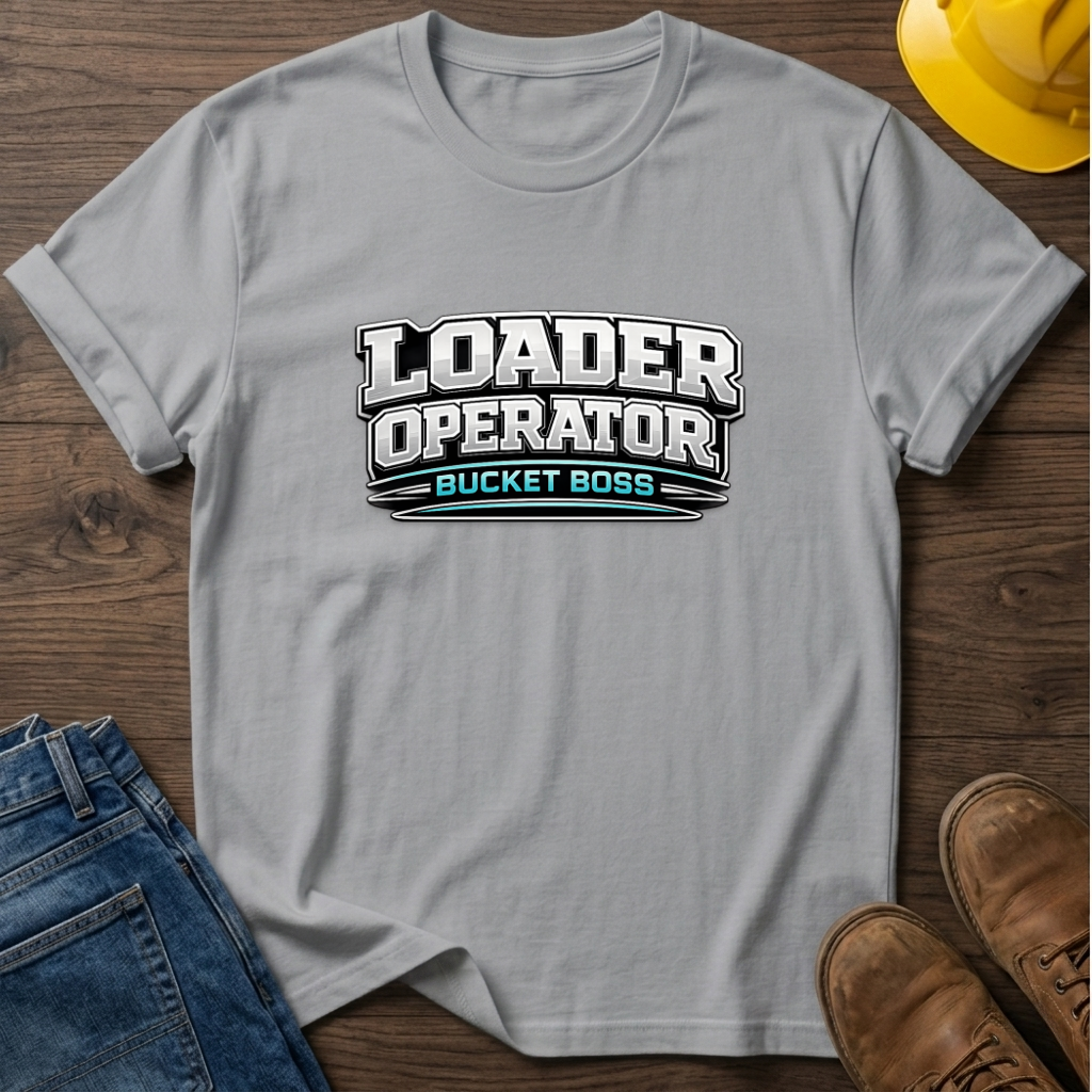 Loader Operator Bucket Boss T-Shirt