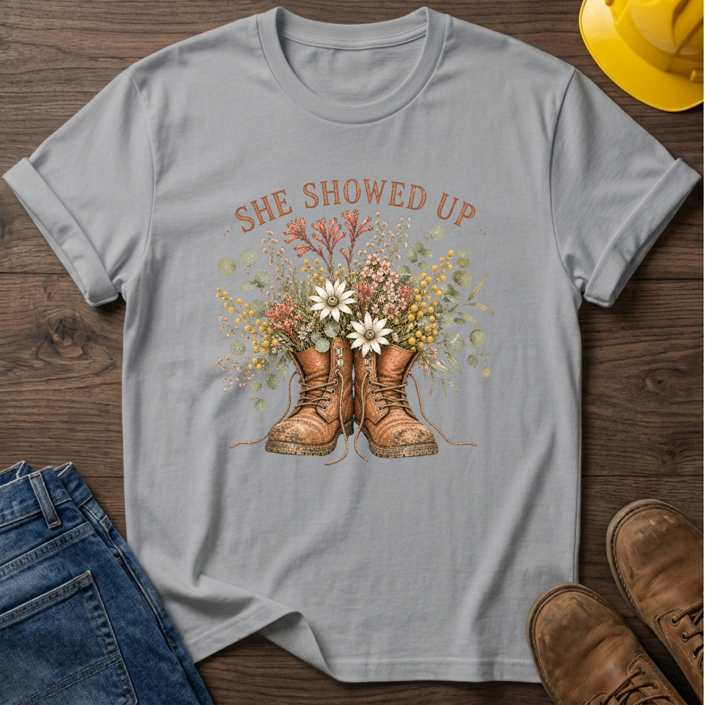 She Showed Up T-Shirt