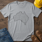 Australia Topographic Silhouette T-Shirt