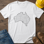 Australia Topographic Silhouette T-Shirt