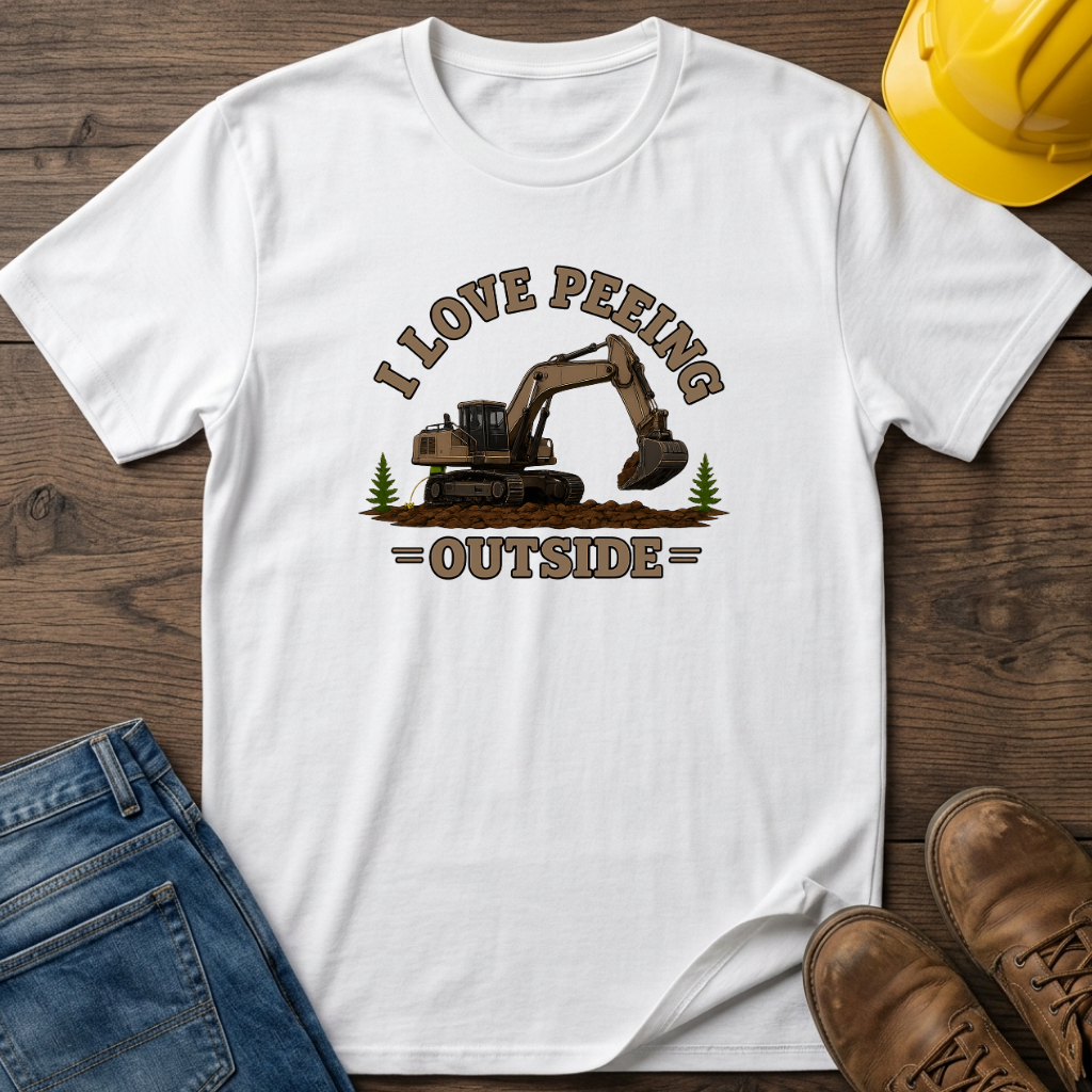I Love Peeing Outside - Digger T-Shirt