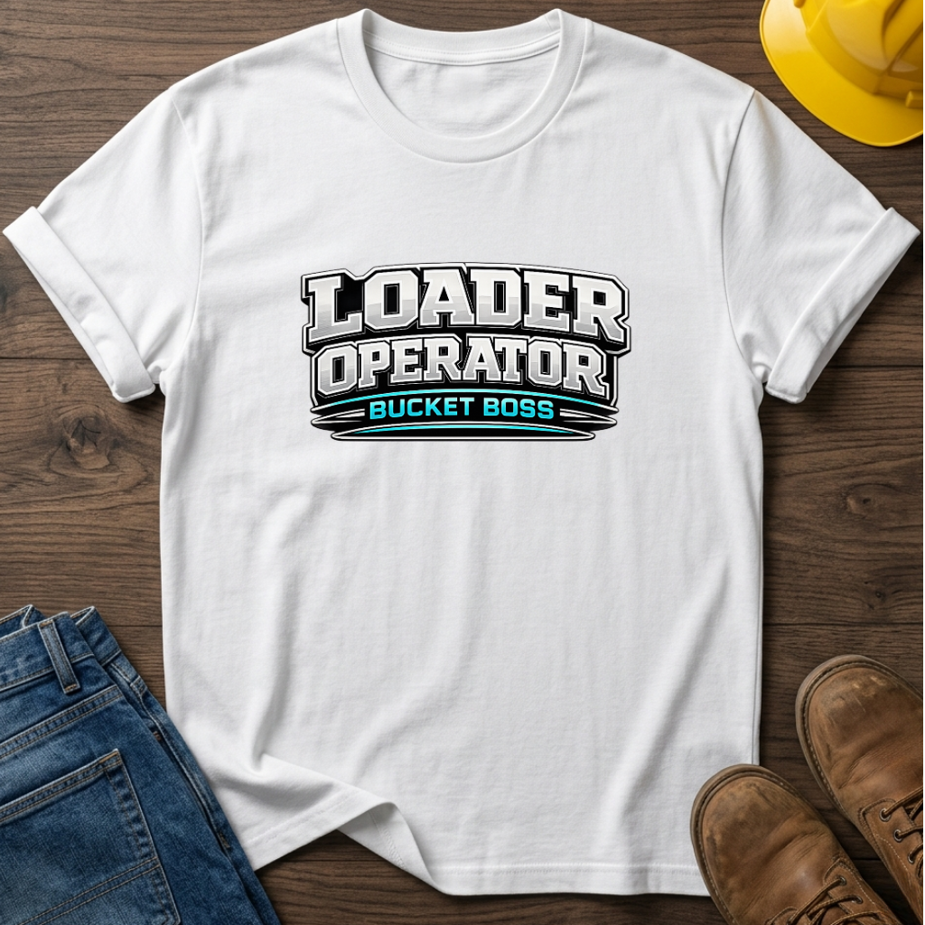 Loader Operator Bucket Boss T-Shirt