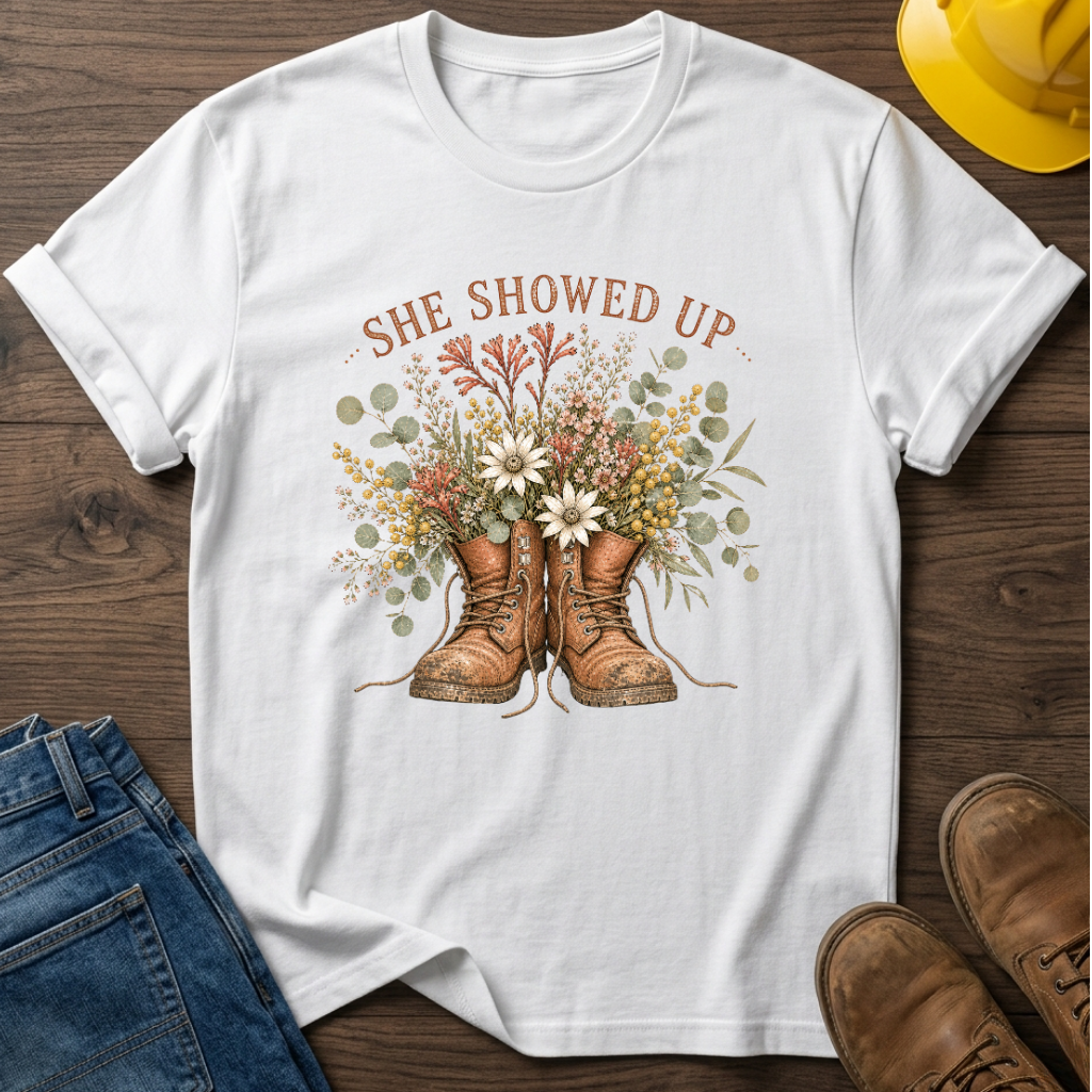She Showed Up T-Shirt